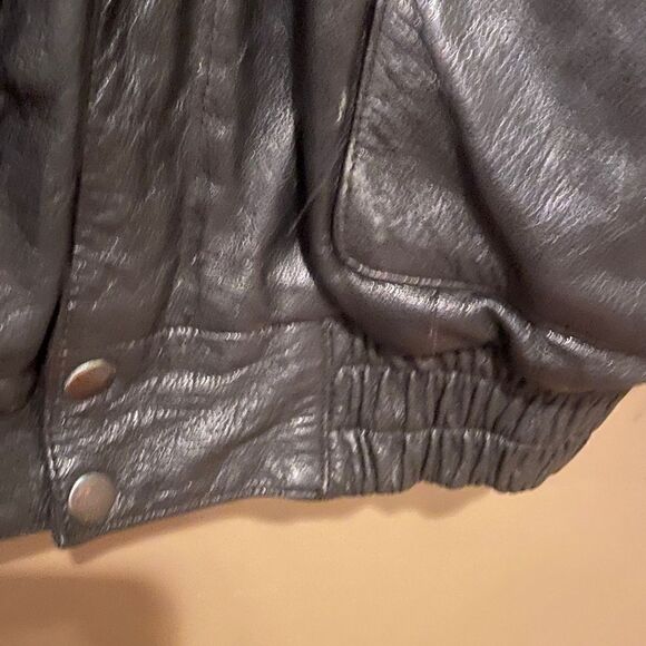 UNIK Black Leather Riding Jacket Size Large - Picture 12 of 16